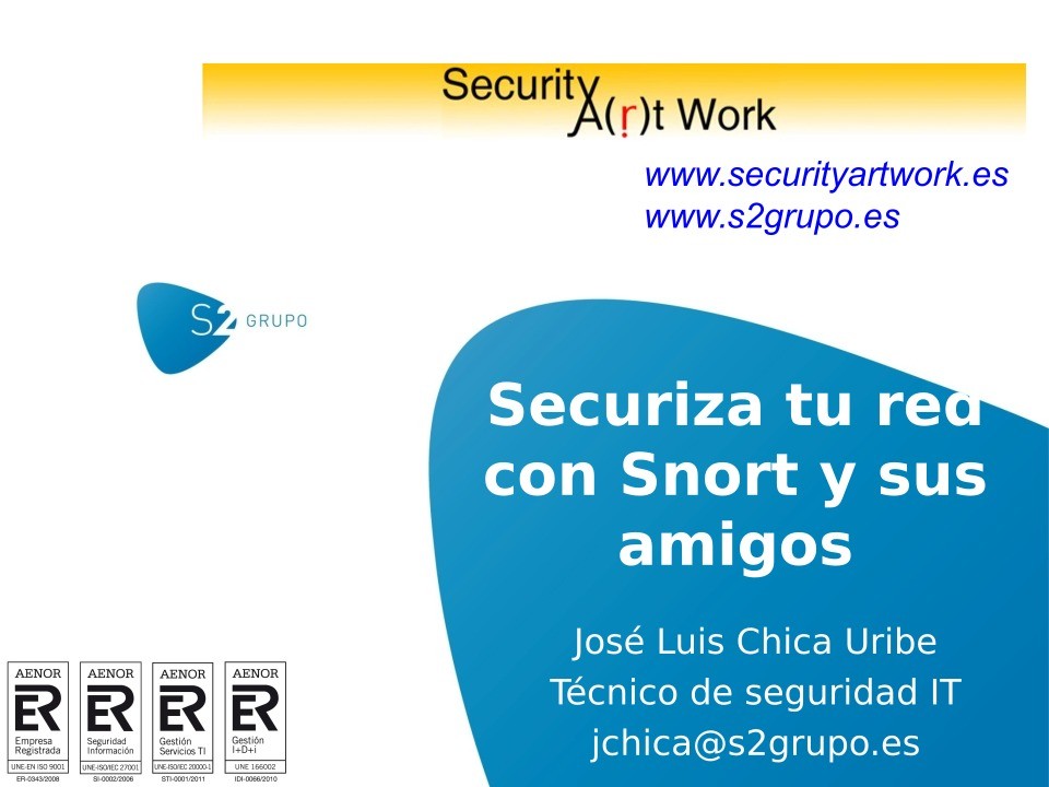 Imágen de pdf Securiza tu red con Snort y sus amigos